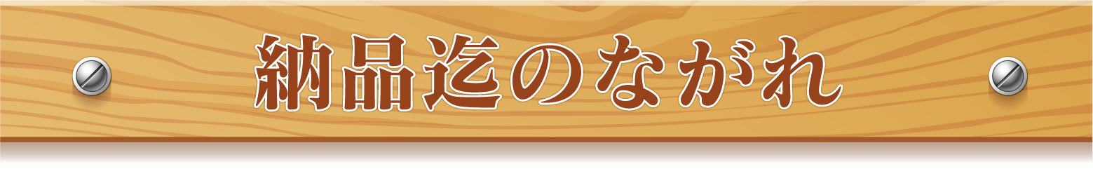 納品迄のながれ